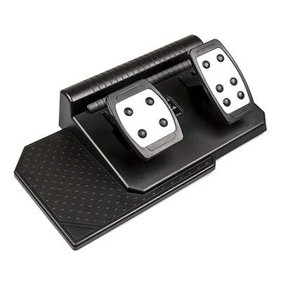 Игровой руль Dialog GW-155VR CyberPilot - эф.вибрации, 2 педали, рычаг ПП, PC USB (black)