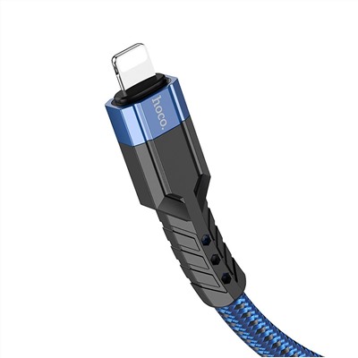 Кабель USB - Apple lightning Hoco U110  120см 2,4A  (blue)