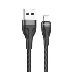 Кабель USB - Apple lightning Borofone BX61  100см 2,4A  (black)