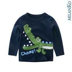 Лонгслив (футболка с длинным рукавом) "крокодил" MilanKo DK-0201