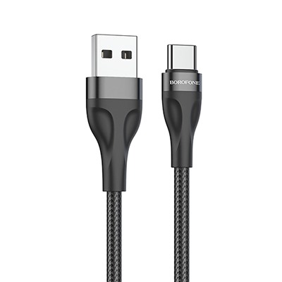 Кабель USB - Type-C Borofone BX61  100см 3A  (black)