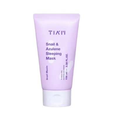 TIAM Маска ночная с муцином улитки и азуленом - Snail & Azulene Sleeping Mask, 100мл