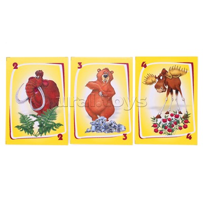 Карточная игра "Первобытные охотники" (карточки 49 шт. евро меловка)