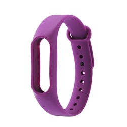 Ремешок - WB13 Xiaomi Mi Band 2 силикон на кнопке (регулируемый) (purple)