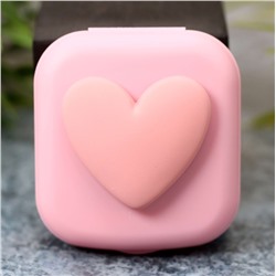 Контейнер для линз «Heart paint», pink