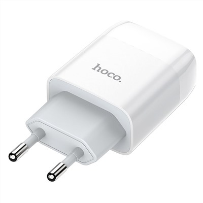 Адаптер Сетевой с кабелем Hoco C72A Glorious USB 2,1A/10W (USB/Lightning) (white)