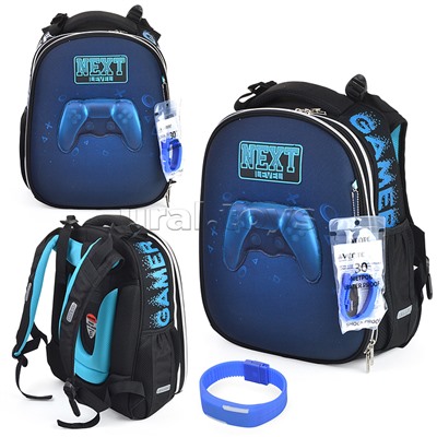 Рюкзак "Choice. Next Level Gamer" школьный жесткий 38x28x16 см (17 л) вес 1000 г, 1 отделение на молнии с разделителями для учебников, 1 отделение с органайзером, 2 боковых кармана сеткой на резинке, эргономичная формоустойчивая вентилируемая спинка (евро