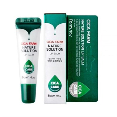 FarmStay Бальзам для губ восстанавливающий с центеллой - Cica farm nature solution lip balm, 10г