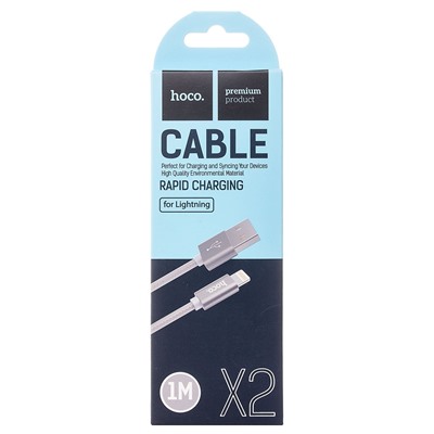 Кабель USB - Apple lightning Hoco X2 Rapid  100см 2A  (tarnish)