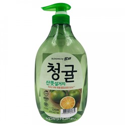 Концентрированное средство для мытья посуды Зеленый цитрус Chamgreen Lion, Корея, 965 мл Акция