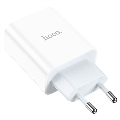 Адаптер Сетевой с кабелем Hoco C97A PD QC3.0 USB/Type-C 3A/18W (Type-C/Lightning) (white)