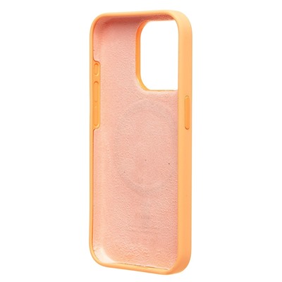 Чехол-накладка ORG Silicone Case SafeMag с анимацией для "Apple iPhone 15 Pro" (orange sorbet)