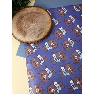 Упаковочная бумага «Teddy», blue (50*70 см)