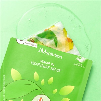 JMsolution Маска тканевая противовоспалительная с хауттюйнией - Stamp in heartleaf mask pokemon,30мл