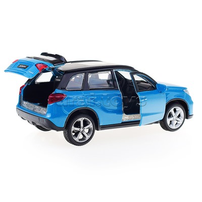 Машина металл Suzuki Vitara S 2015 12 см,(откр.  двери, багаж, синий) инерц, в коробке