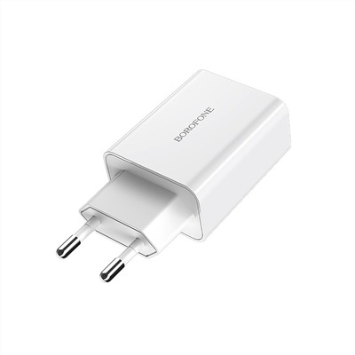 Адаптер Сетевой с кабелем Borofone BA21A Long QC3.0 USB 3A/18W (USB/Type-C) (white)