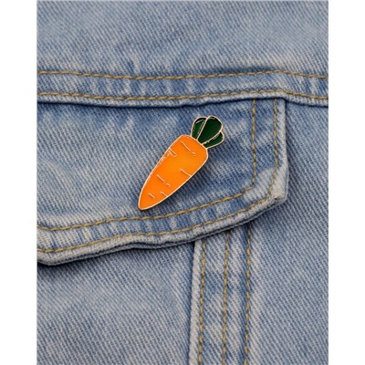 Металлический значок "Морковка" 3,2*1 см