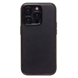 Чехол-накладка - PC084 экокожа для "Apple iPhone 14 Pro" (black) (219677)