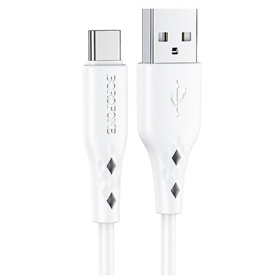 Кабель USB - Type-C Borofone BX48  100см 3A  (white)