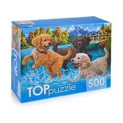 Пазлы 500 TOPpuzzle "Игривые щенки"