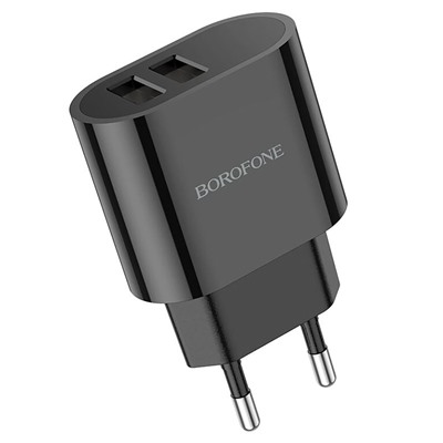 Адаптер Сетевой Borofone BA63A Richy USB 2,4A/10W (black)