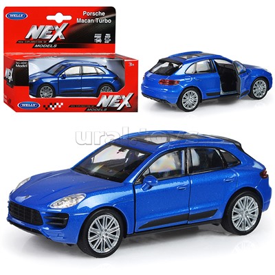 Машинка 1:38 Porsche Macan Turbo, пруж. мех., цвет в асс.