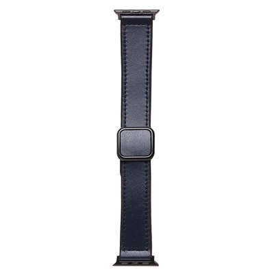 Ремешок - ApW38 Square buckle Apple Watch 42/44/45/49мм экокожа (deep blue)