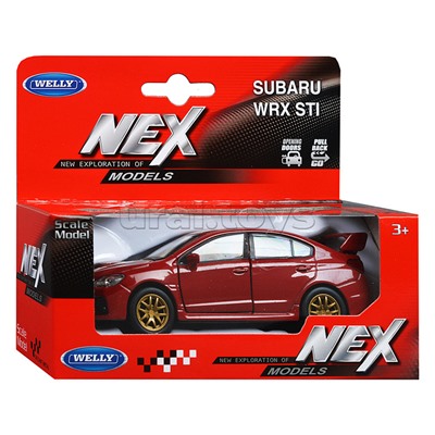 Машинка 1:38 Subaru WRX STI, пруж. мех., цвет в асс.