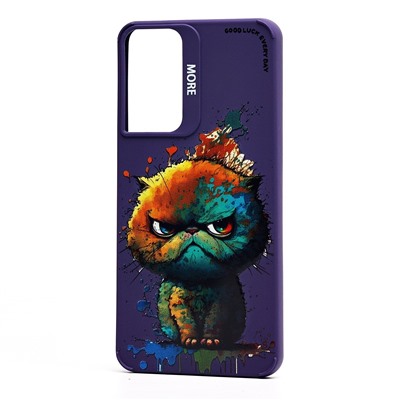 Чехол-накладка - SC335 для "Samsung Galaxy S21FE"  (кот) (violet) (227958)