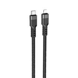 Кабель Type-C - Apple lightning Hoco U110 PD 20W 120см 3A  (black)