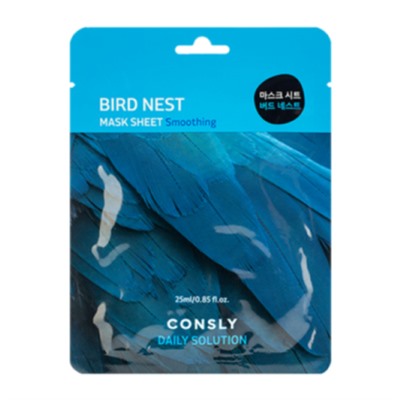 Consly Маска тканевая с экстрактом ласточкиного гнезда - daily solution bird nest mask sheet, 25мл