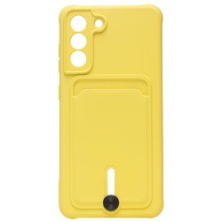 Чехол-накладка - SC304 с картхолдером для "Samsung SM-G990 Galaxy S21FE" (yellow) (208748)