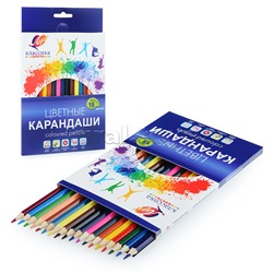 Карандаши цветные шестигранные 18 цв. "Классика" (деревянные)