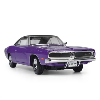 Машинка die-cast 1969 Dodge Charger R/T, 1:18,  фиолетовая, открывающиеся двери