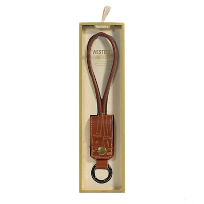 Кабель USB - micro USB Remax RC-034m Western  30см 2,1A  (brown)