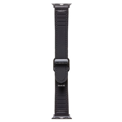 Ремешок - ApW38 Square buckle Apple Watch 42/44/45/49мм экокожа (black)