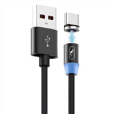 Кабель USB - Type-C SKYDOLPHIN S59T магнитный (повр.уп)  100см 2,4A  (black)