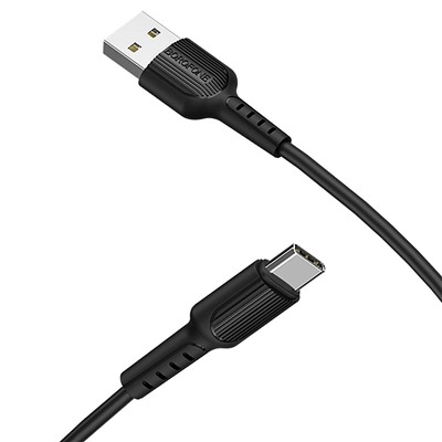 Кабель USB - Type-C Borofone BX16 Easy (повр. уп)  100см 3A  (black)