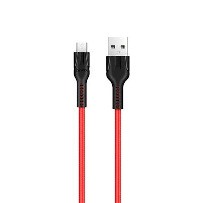 Кабель USB - micro USB Hoco U31 (повр. уп)  120см 2,4A  (red)