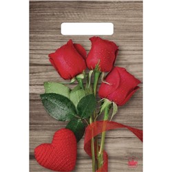 Пакет полиэтиленовый "Свежие розы" (30см х 20см)