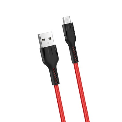 Кабель USB - micro USB Hoco U31 (повр. уп)  120см 2,4A  (red)