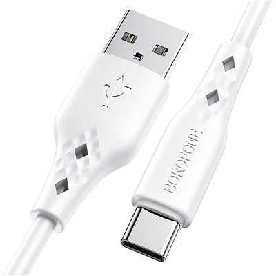 Кабель USB - Type-C Borofone BX48  100см 3A  (white)