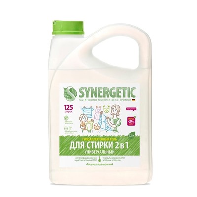 SYNERGETIC ДЛЯ СТИРКИ 2В1 канистра ПЭ 3,75л