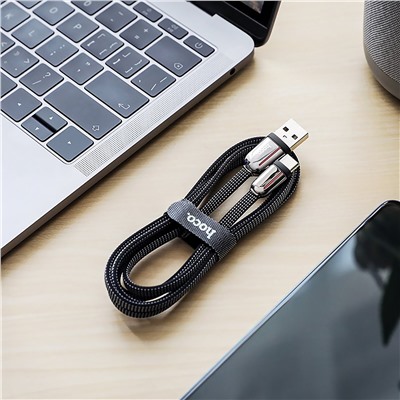 Кабель USB - Type-C Hoco U74  120см 3A  (black)