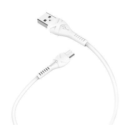 Кабель USB - micro USB Hoco X37 Cool power (повр. уп)  100см 2,4A  (white)