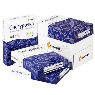 Бумага для офисной техники  Снегурочка А4, 80г/м2, 500л.,