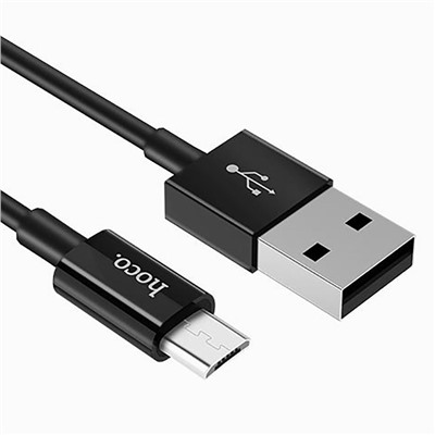 Кабель USB - micro USB Hoco X23 Skilled  100см 2,1A  (black)