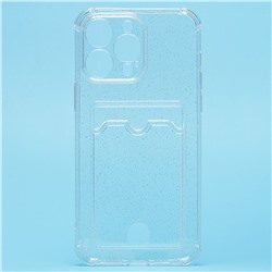 Чехол-накладка - SC300 с картхолдером для "Apple iPhone 14 Pro Max" (white)