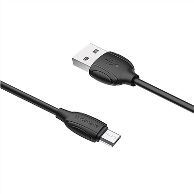 Кабель USB - micro USB Borofone BX19 (повр. уп)  100см 2,4A  (black)