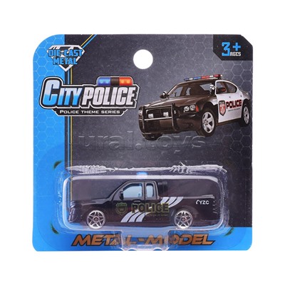 Машина "Городская полиция" металл., на листе